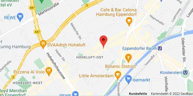 Google Maps - Physiotherapiepraxis Hoheluft Ost - Ira Isabella Ebert